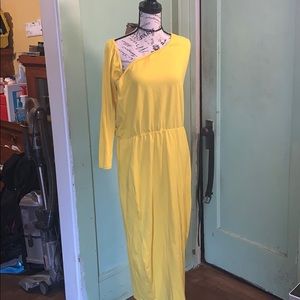 One Shoulder Yellow dress